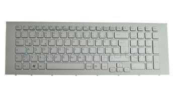 Keyboard DE (german) white/white original suitable for Sony VPCEC3A4E/WI