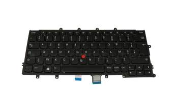 Keyboard FR (french) black/black with mouse-stick original suitable for Lenovo ThinkPad X270 (20HN/20HM)