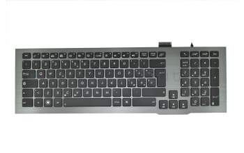 Keyboard IT (italian) black/silver with backlight original suitable for Asus ROG G75VX