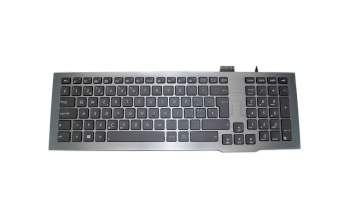 Keyboard SF (swiss-french) black/silver with backlight original suitable for Asus ROG G75VW