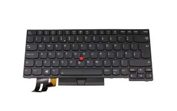 Keyboard UK (english) black/black with backlight and mouse-stick original suitable for Lenovo ThinkPad T14 (20S3/20S2)