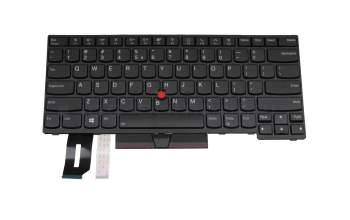 Keyboard US (english) black/black with backlight and mouse-stick original suitable for Lenovo ThinkPad P14s Gen 2 (20VX/20VY)