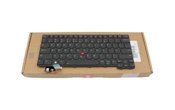 Keyboard US (english) black/black with backlight and mouse-stick original suitable for Lenovo ThinkPad T14 Gen 3 (21CF/21CG)