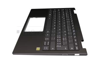 Keyboard incl. topcase CH (swiss) anthracite/anthracite with backlight original suitable for Lenovo Yoga 730-13IKB (81CT)