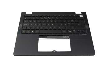 Keyboard incl. topcase CH (swiss) black/black with backlight original suitable for Acer TravelMate P6 (TMP614-73)