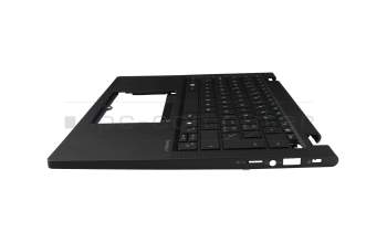 Keyboard incl. topcase CH (swiss) black/black with backlight original suitable for Acer TravelMate P6 (TMP614-73)