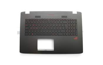 Keyboard incl. topcase CH (swiss) black/black with backlight original suitable for Asus ROG GL752VL