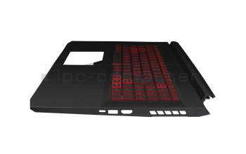 Keyboard incl. topcase CH (swiss) black/red/black with backlight GTX1650 original suitable for Acer Nitro 5 (AN517-52)