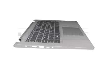 Keyboard incl. topcase CH (swiss) grey/silver with backlight original suitable for Lenovo Yoga 530-14IKB (81EK)