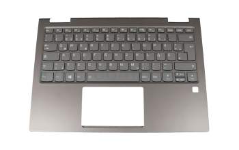 Keyboard incl. topcase DE (german) anthracite/anthracite with backlight original suitable for Lenovo Yoga 730-13IWL (81JR)