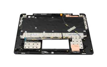 Keyboard incl. topcase DE (german) anthracite/black with backlight (Thunder Black) original suitable for Lenovo 13w Yoga (82S1/82S2)