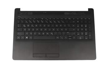 Keyboard incl. topcase DE (german) black/black (Diamond pattern) original suitable for HP 15-db1000ng (8FB87EA)