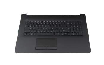 Keyboard incl. topcase DE (german) black/black (with TP/DVD, surface structure \"Diamond) original suitable for HP 17-by1000