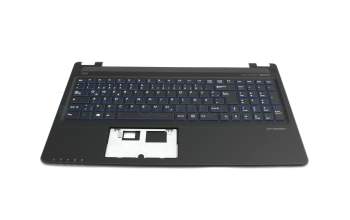 Keyboard incl. topcase DE (german) black/black incl. blue WASD arrows original suitable for Medion Erazer P6679 (D15KHN)