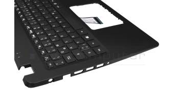 Keyboard incl. topcase DE (german) black/black original suitable for Acer Extensa 15 (EX215-51K)