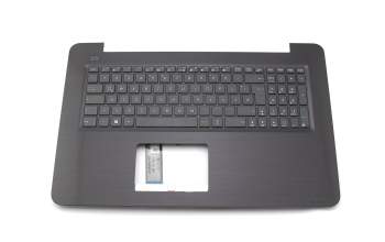 Keyboard incl. topcase DE (german) black/black original suitable for Asus F756UX