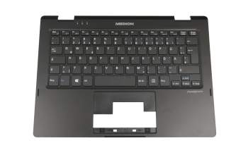 Keyboard incl. topcase DE (german) black/black original suitable for Emdoor YS11G