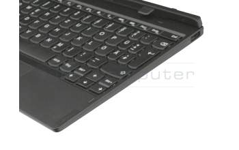 Keyboard incl. topcase DE (german) black/black original suitable for Lenovo Tablet 10 (20L3)