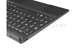 Keyboard incl. topcase DE (german) black/black original suitable for Lenovo Tablet 10 (20L3)