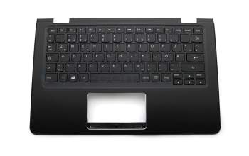 Keyboard incl. topcase DE (german) black/black original suitable for Lenovo Yoga 300-11IBR (80M1)