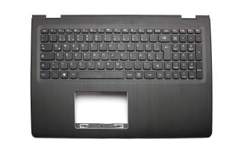 Keyboard incl. topcase DE (german) black/black original suitable for Lenovo Yoga 500-15IBD (80N6)