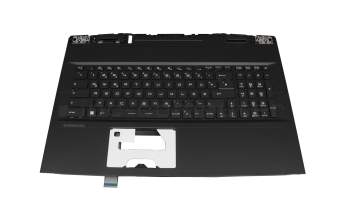 Keyboard incl. topcase DE (german) black/black original suitable for MSI GP76 Leopard 10UE/10UG/10UH (MS-17K2)