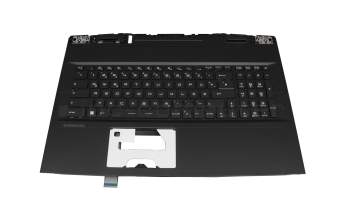 Keyboard incl. topcase DE (german) black/black original suitable for MSI GP76 Leopard 11UH/11UG/11UE (MS-17K3)