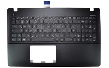Keyboard incl. topcase DE (german) black/black suitable for Asus X550CA