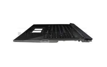 Keyboard incl. topcase DE (german) black/black/transparent/grey with backlight original suitable for Asus ROG Strix SCAR 15 G533QR