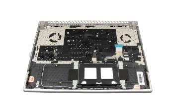 Keyboard incl. topcase DE (german) black/black/transparent/grey with backlight original suitable for Asus ROG Strix Scar 18 G834JY