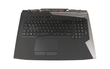 Keyboard incl. topcase DE (german) black/black with backlight - with speakers - original suitable for Asus ROG G703GXR