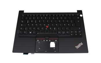 Keyboard incl. topcase DE (german) black/black with backlight and mouse-stick original suitable for Lenovo ThinkPad E14 Gen 2 (20T6)