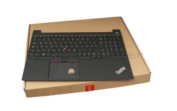 Keyboard incl. topcase DE (german) black/black with backlight and mouse-stick original suitable for Lenovo ThinkPad E15 (20RD/20RE)
