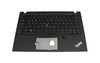 Keyboard incl. topcase DE (german) black/black with backlight and mouse-stick original suitable for Lenovo ThinkPad T14s Gen 1 (20UH/20UJ)