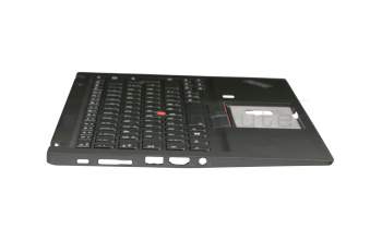 Keyboard incl. topcase DE (german) black/black with backlight and mouse-stick original suitable for Lenovo ThinkPad T490 (20RY/20RX)