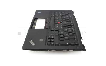 Keyboard incl. topcase DE (german) black/black with backlight and mouse-stick original suitable for Lenovo ThinkPad X1 Carbon 4th Gen (20FC/20FB)