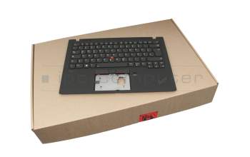 Keyboard incl. topcase DE (german) black/black with backlight and mouse-stick original suitable for Lenovo ThinkPad X1 Carbon 7th Gen (20QD/20QE)