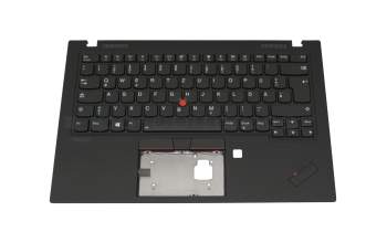 Keyboard incl. topcase DE (german) black/black with backlight and mouse-stick original suitable for Lenovo ThinkPad X1 Carbon 7th Gen (20R1/20R2)