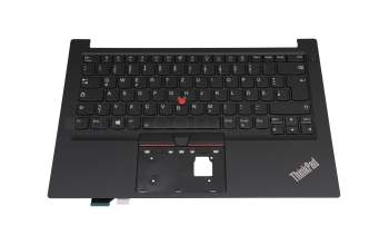 Keyboard incl. topcase DE (german) black/black with backlight and mouse-stick with on/off switch original suitable for Lenovo ThinkPad E14 Gen 2 (20T7)