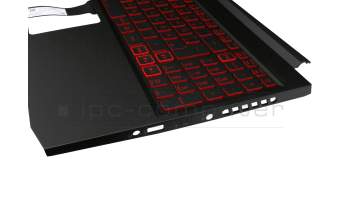 Keyboard incl. topcase DE (german) black/black with backlight original suitable for Acer Nitro 7 (AN715-51)