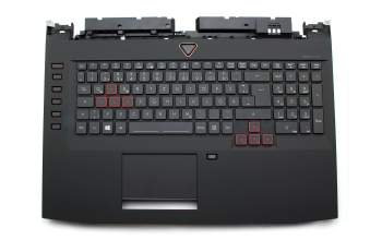 Keyboard incl. topcase DE (german) black/black with backlight original suitable for Acer Predator 17 (G9-791)