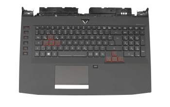 Keyboard incl. topcase DE (german) black/black with backlight original suitable for Acer Predator 17 X (GX-792)