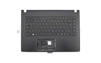 Keyboard incl. topcase DE (german) black/black with backlight original suitable for Acer TravelMate P2 (P249-G2-M)