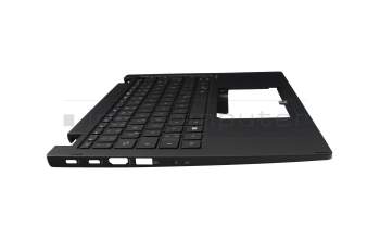 Keyboard incl. topcase DE (german) black/black with backlight original suitable for Acer TravelMate P6 (TMP614RN-52)