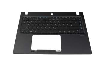 Keyboard incl. topcase DE (german) black/black with backlight original suitable for Acer TravelMate X3 (TMX3410-MG)