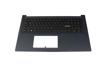 Keyboard incl. topcase DE (german) black/black with backlight original suitable for Asus F1704VA