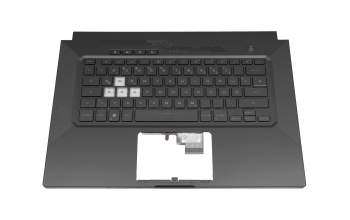 Keyboard incl. topcase DE (german) black/black with backlight original suitable for Asus FX516PE