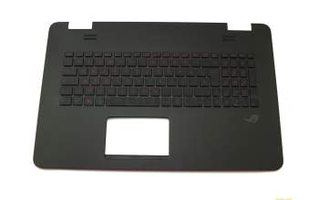 Keyboard incl. topcase DE (german) black/black with backlight original suitable for Asus N751JW