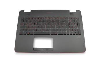 Keyboard incl. topcase DE (german) black/black with backlight original suitable for Asus ROG G551JW