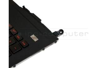 Keyboard incl. topcase DE (german) black/black with backlight original suitable for Asus ROG G751JM